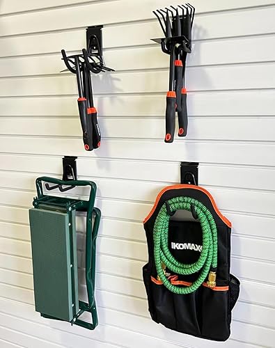 Miniatura 3 de Ganchos Garge para Slatwall, accesorios antideslizantes para Slatwall, ganchos y colgadores resistentes para Slatwall, organizador de herramientas