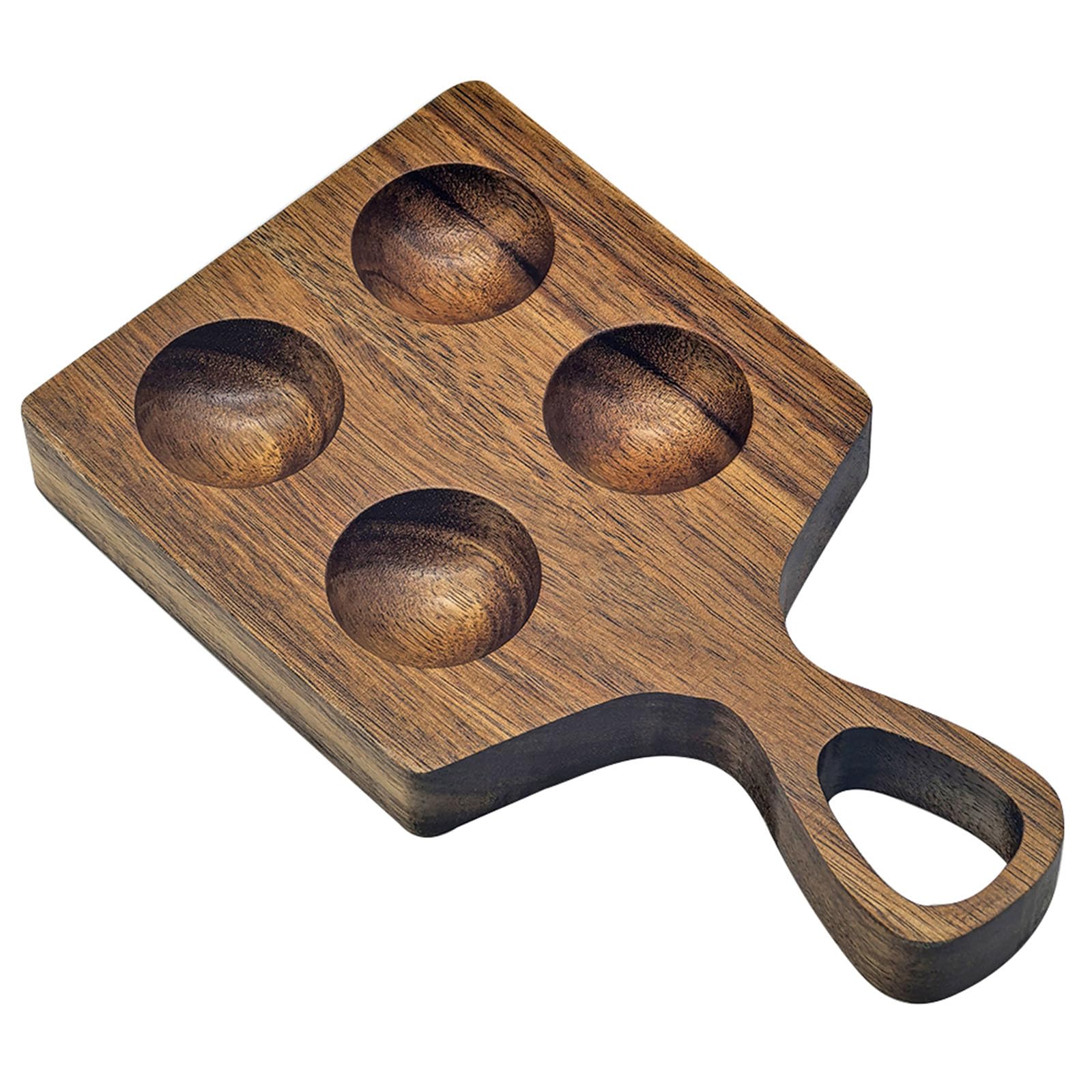 Tsophreniq Multipurpose Wooden with Handle, Portable Kitchen Countertop Tray for Refrigerator Storage Natural Wooden Eggs Holder Carriers