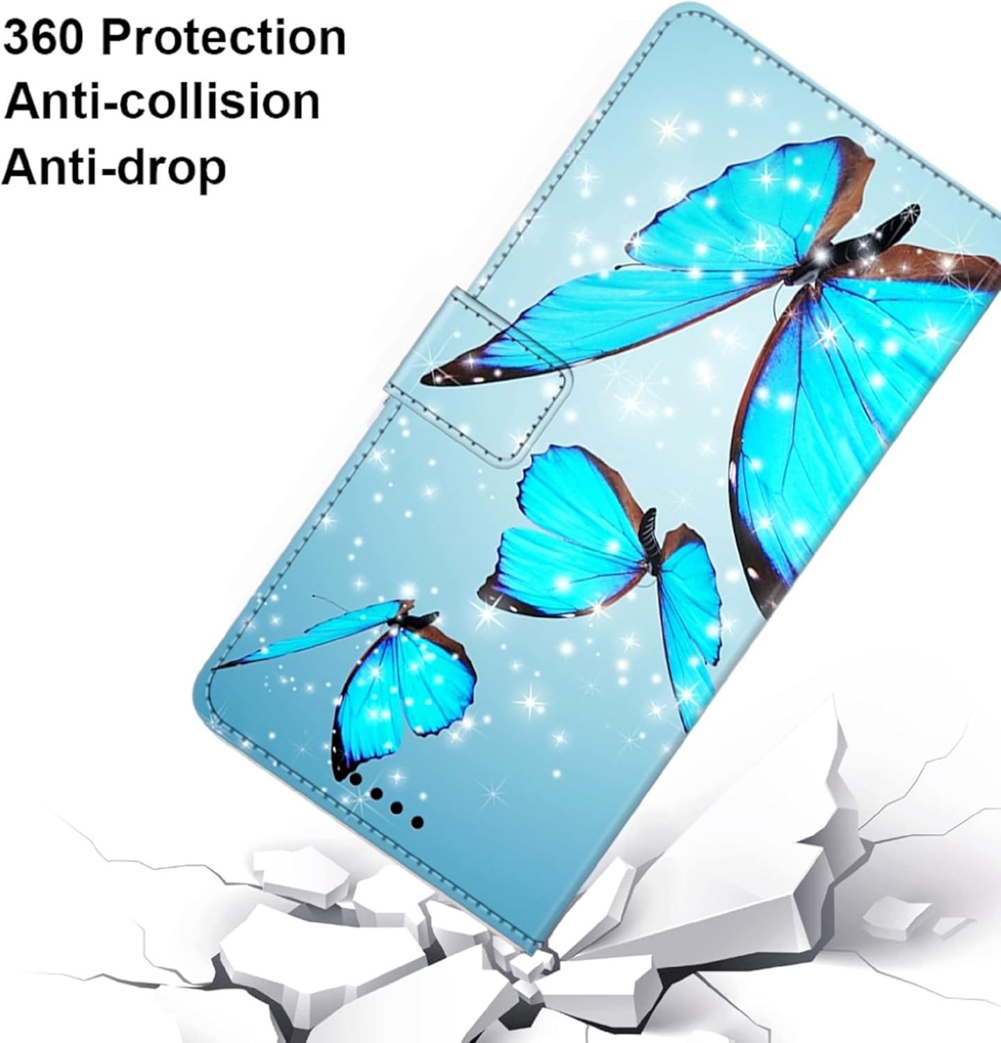 Unique-Custom-Gift Personalized Photo PU Leather Wallet Phone Case and Flip Cover for Samsung Galaxy Z Fold 3 / Z Fold 4 / Z Fold 5 / Z Fold 6 / Z Fold 7 5G, Customize Picture on Front and Back Black