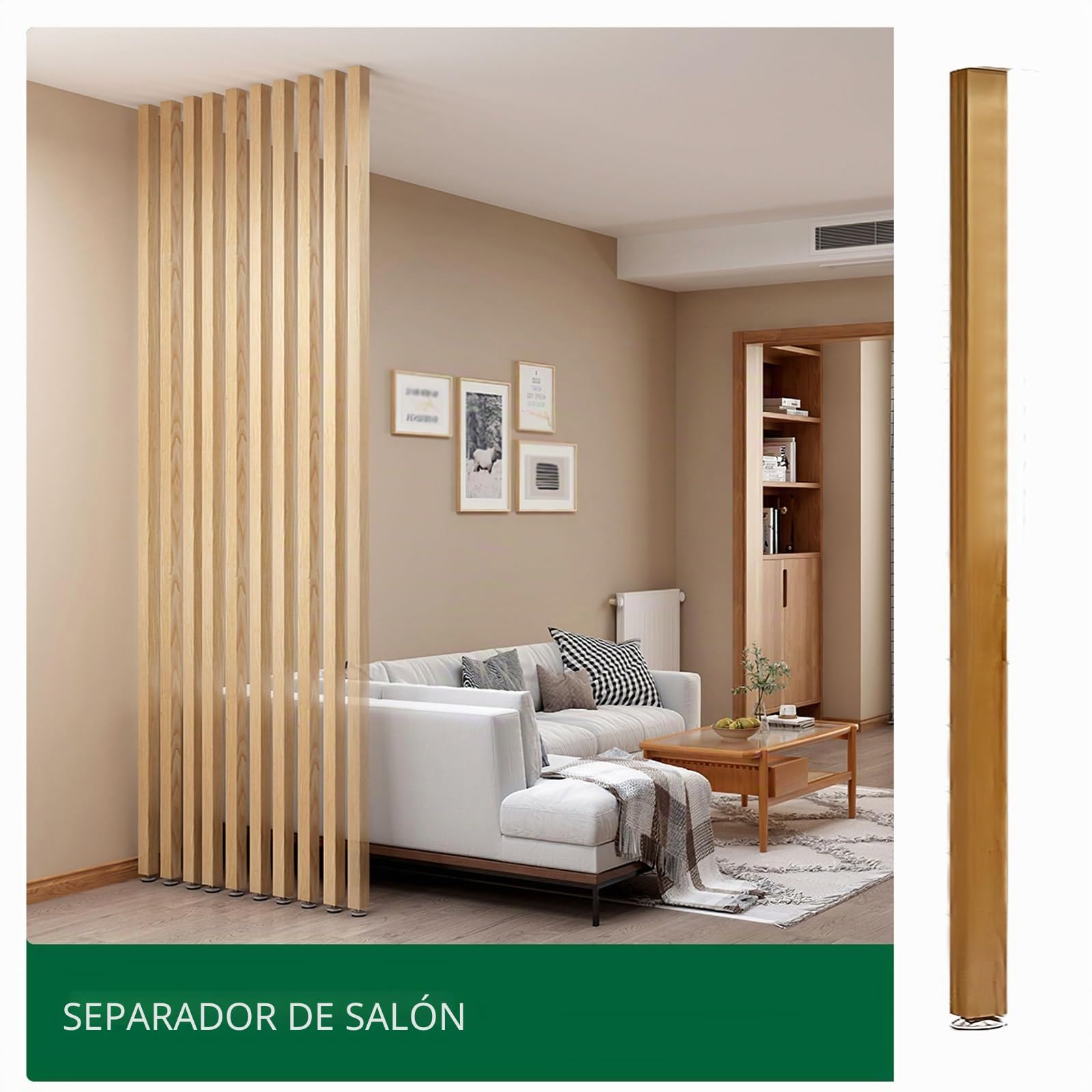 Divisor de ambientes de Techo a Piso，Separador de ambientes con Listones metálicos, Columna de Rejilla Decorativa de Piso a Techo, for oficinas, escaleras y lofts(4 Root,140cm/55.1in/4.59ft)