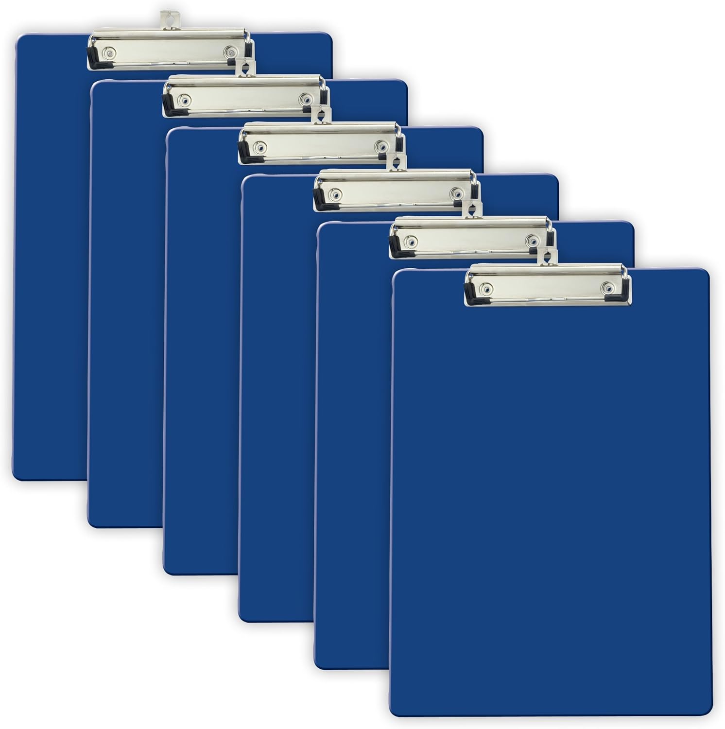 Officemate Recycled Plastic Clipboard, Letter Size, Blue, Pack of 6 (83081)