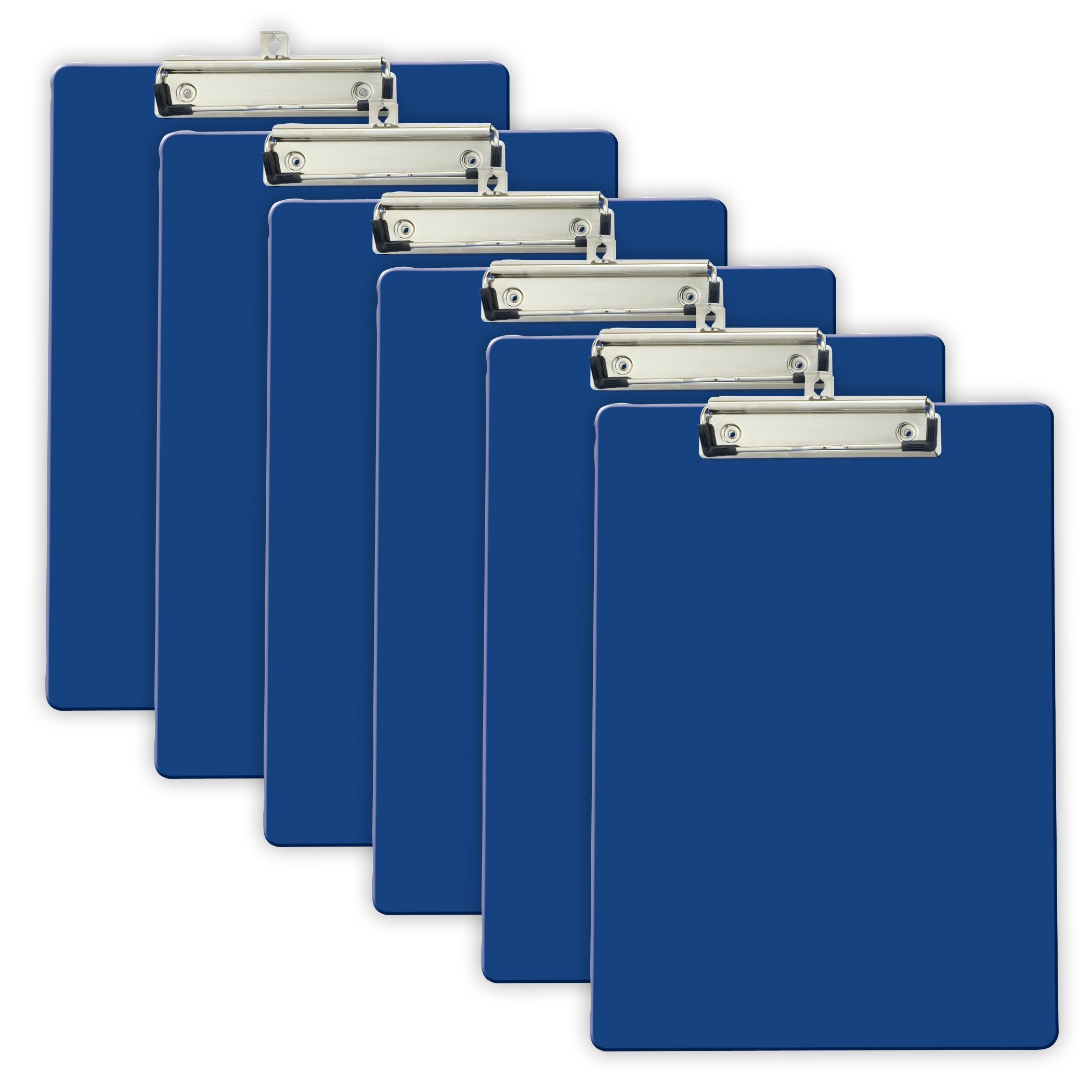 Officemate 83081 - Cartellina portablocco in plastica riciclata, formato lettera, blu, confezione da 6