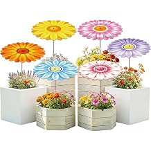 6 Pack Corrugated Plastic Plant Umbrellas for Outdoor Small Plants, Garden Plant Shade Cover for Potted Plants, Plant Sun Shade Umbrella for Patio and Garden Flower Style