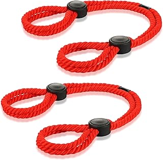 2 Pack Red Sex Rope Kit Handcuffs Bracelets Bed Restraints Ankle Cuffs BDSM Bondage Adjustable Handcuffs Anklets Cotton Ropes Wrist Cuffs Beginner Fetish Adult SM Game for Women Hoodies AS2