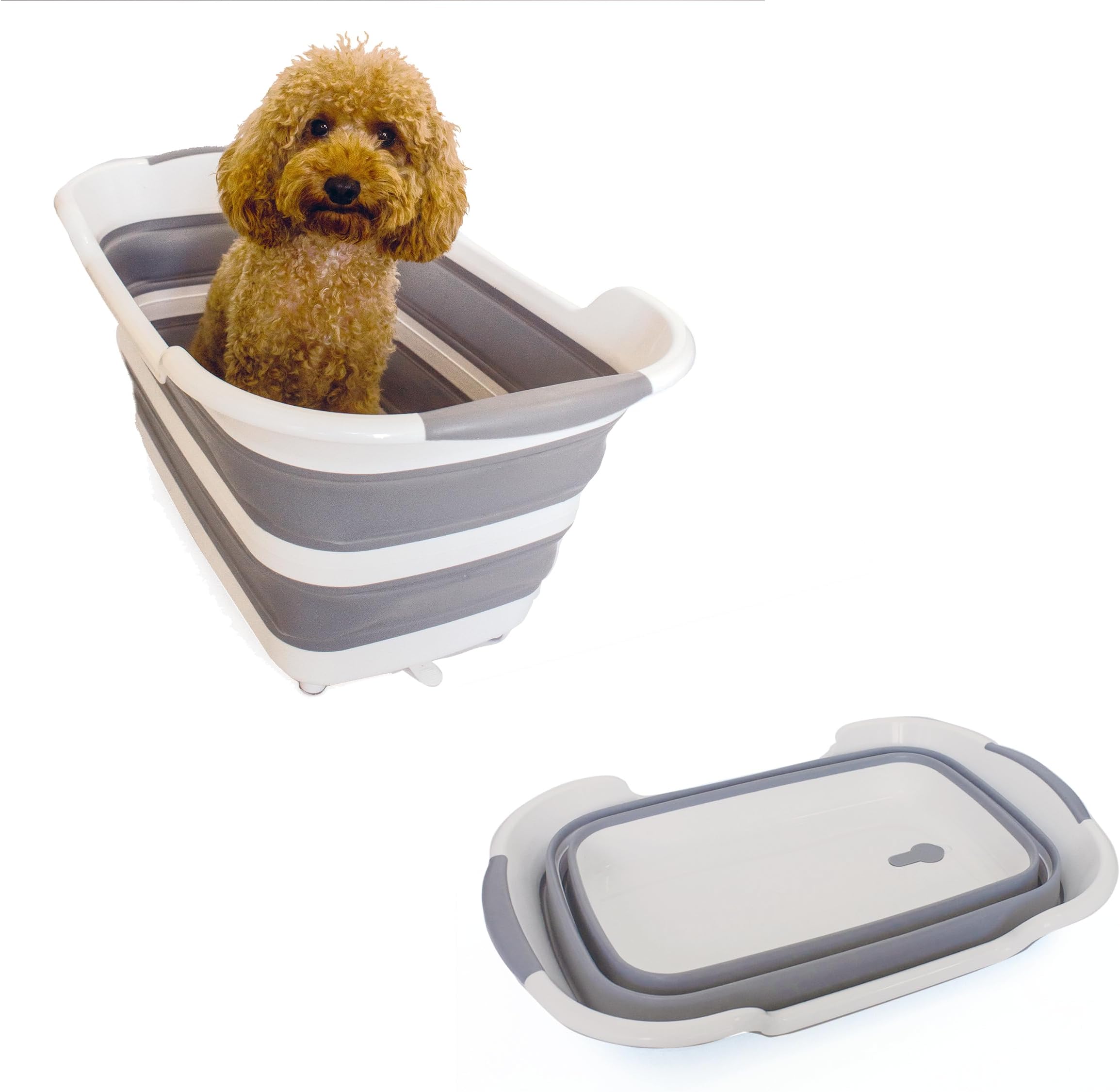 ddLUCK MultiFunctional Collapsible Pet Bathtub with