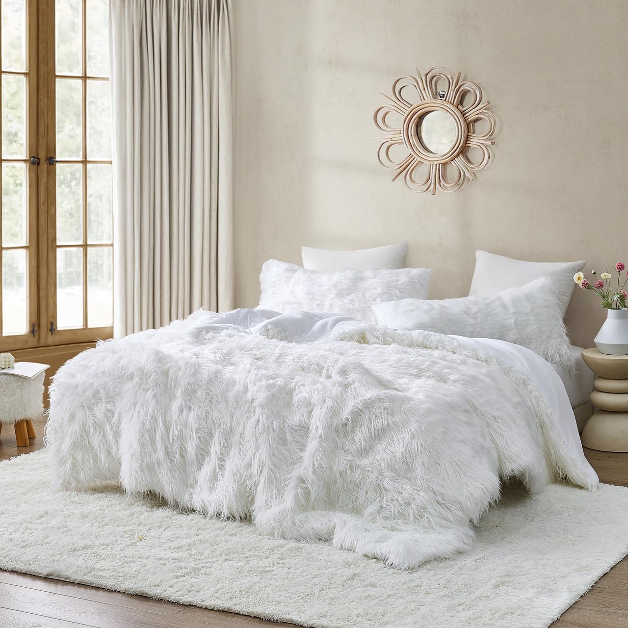 Byourbed The Woobie Goat - Coma Inducer® Oversized Queen Comforter - Billberry White
