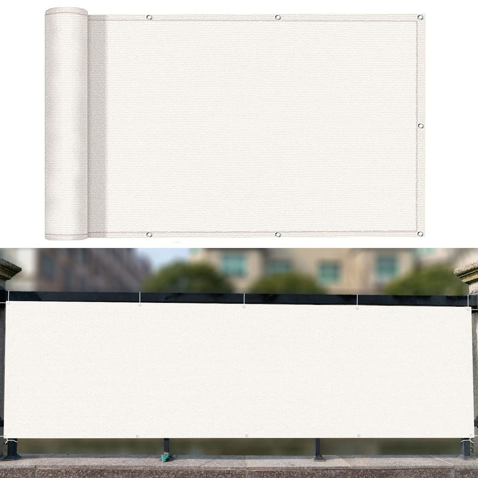 Filet d'ombrage blanc pour terrasse et extérieur ombragé