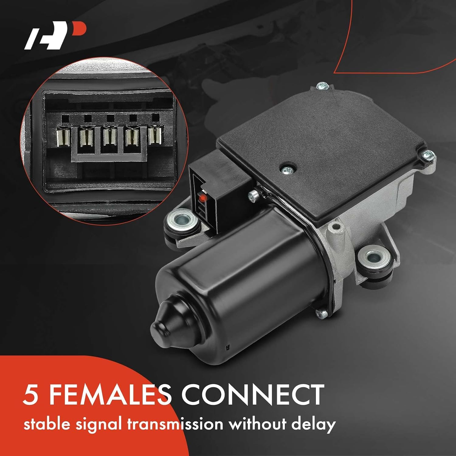 A-Premium Front Windshield Wiper Motor Compatible with Chevrolet C1500, C2500, C3500, K1500, K2500, K3500 & GMC C1500, C2500, C3500, K1500, K2500, K3500, 1988 1989 1990, with Intermittent Wipers