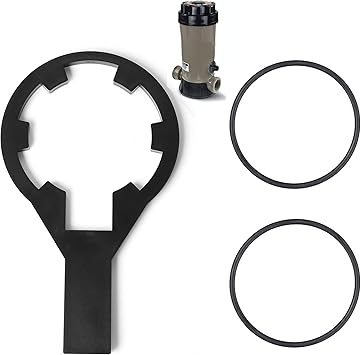 AR-PRO Chlorinator Wrench Opener with CLX200K O-Rings - 1 Piece Chlorinator Lid Wrench and 2 Pieces O-Rings for Hayward CL200, CL220, and CL2002S - Made of 50% More Durable Plastic