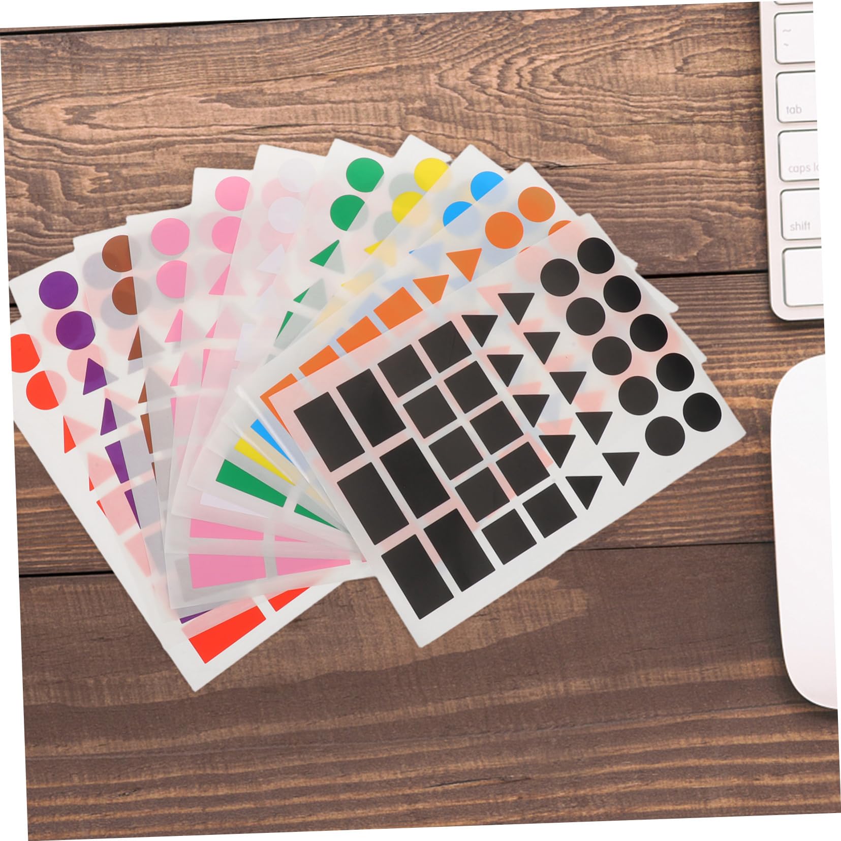 100 Fogli Etichette Adesive Scrivibili Multiformato Colorati per Organizzazione Smistamento e Etichettatura Documenti Adesivi Resistenti e Facili da Rimuovere per Ufficio e Casa