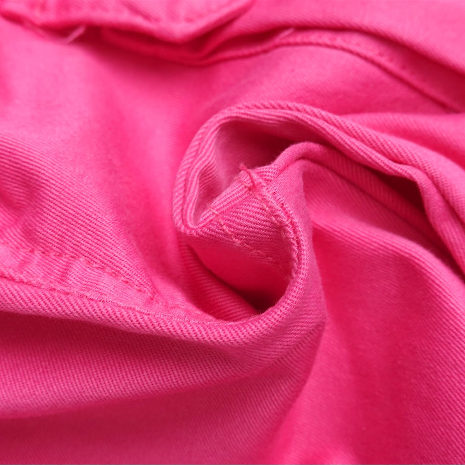 KIDSCOOL SPACE 8-Pocket Girls Wide-Leg Denim Pants, 5-14T Ribbed Elastic Waist with D-Ring Loops Cargo Jeans - Image 2