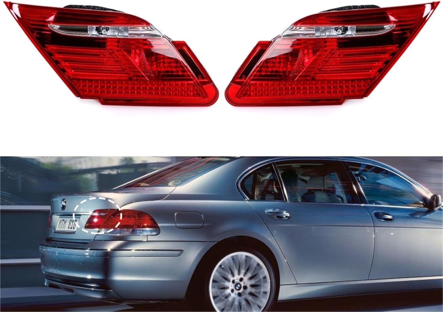Compatible With BMW E65 E65 7-Series 745i 750Li 2005 2006 2007 2008 Rear Inner Tail Light(Left and Right) (Right Inner)