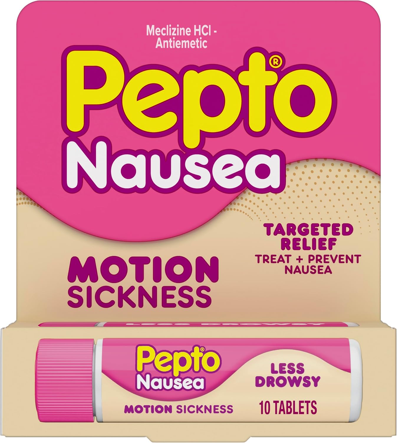 Pepto Nausea Motion Sickness, Treats and Prevents Nausea, 3 x 10ct