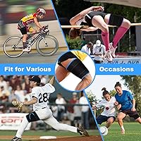 Vista 7 de supregear Soporte ajustable para muslos, cuádruple envoltura para isquiotibiales, soporte de manga de compresión para músculos de la ingle tirada