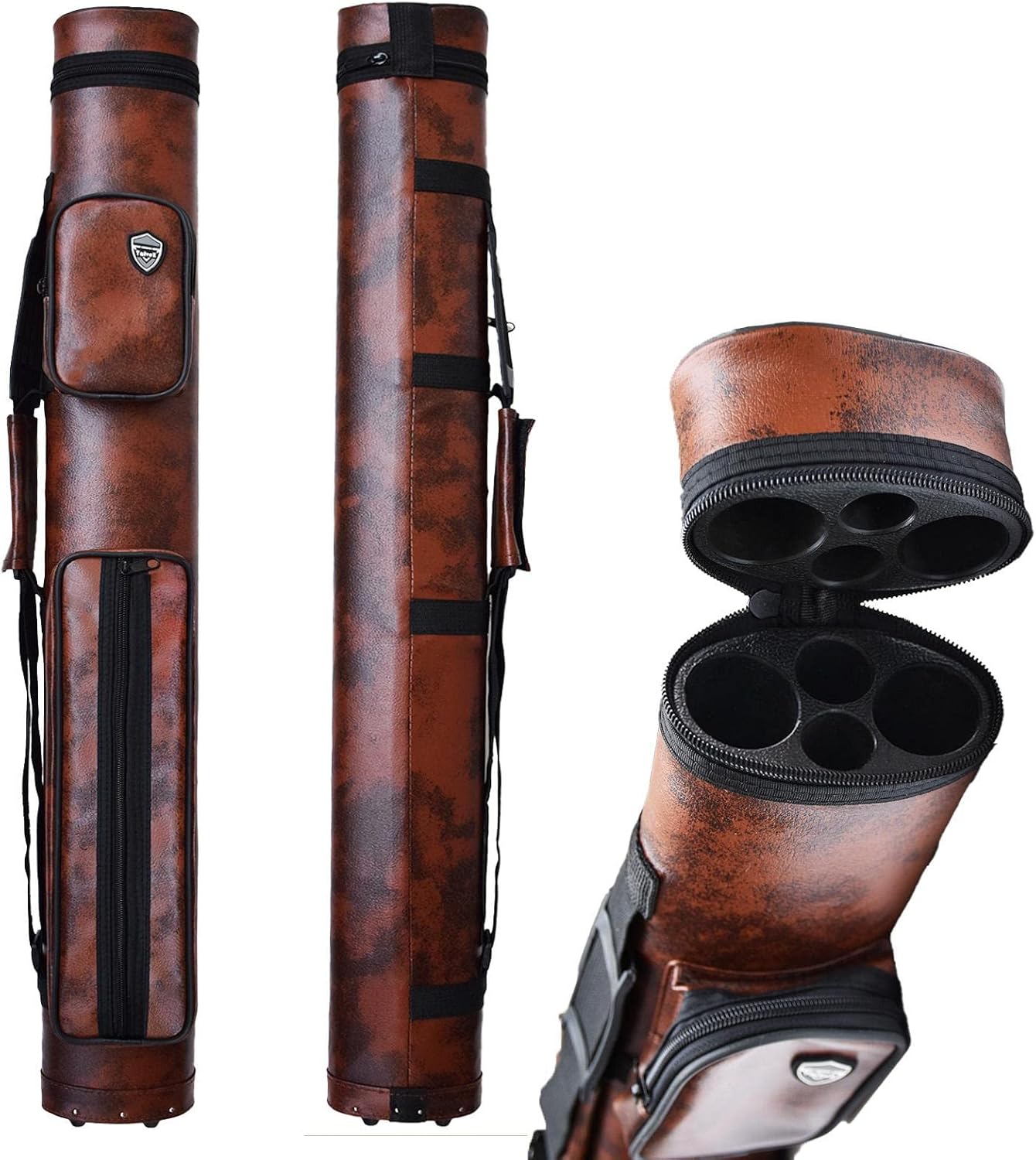 2x2 Hard cue case Pool Cue Billiard Stick Carrying Case