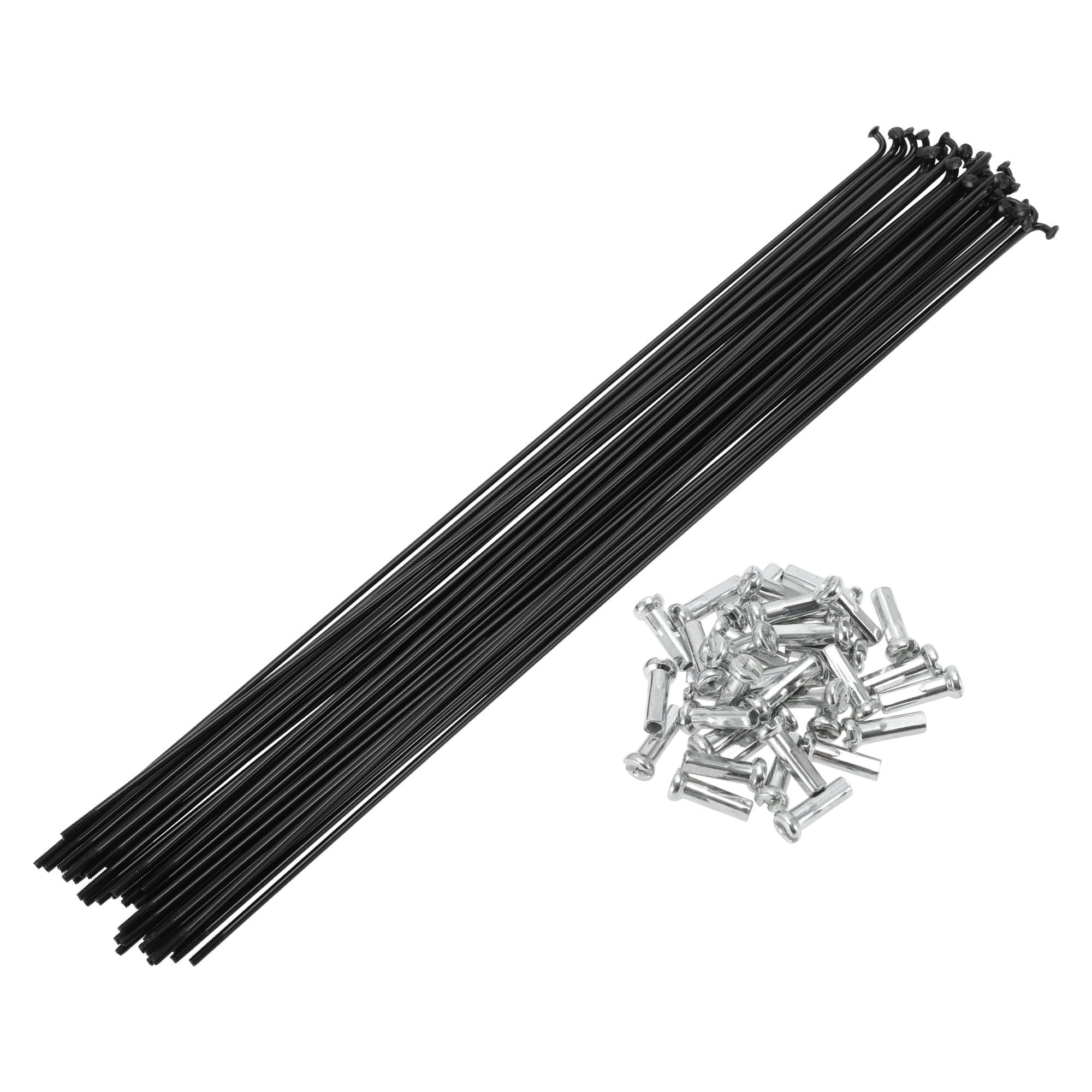Motoforti Universal Bicycle Spokes Bike Wheel Spokes 14G 275mm Length Carbon Steel Black 1 Set