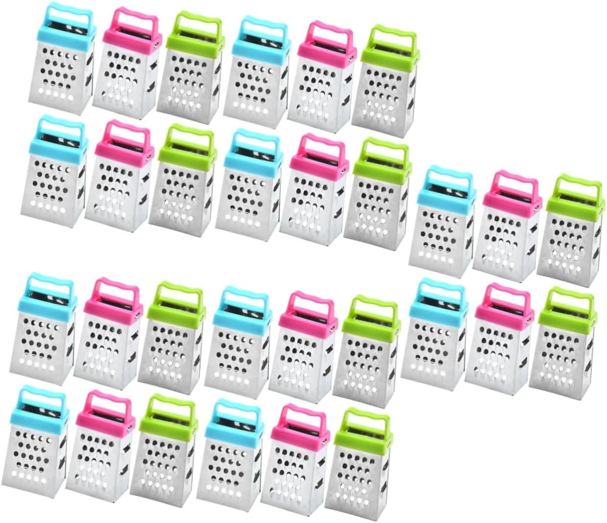 SECFOU 30pcs Mini Grater Handheld Vegetable Cheese Cutter Handle Multi-functional Grating Tool for Safe Preparation