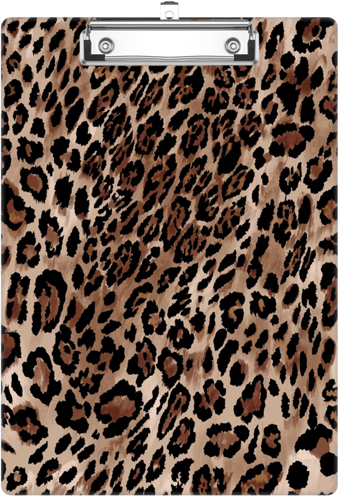 Leopard Clipboard, Cute Decorative Clip Board with Metal Clip Pretty Plastic Clipboards A4 Standard Size 12.6" X 8.9" for Kids, Teacher, Students,