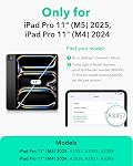 ESR 2 Pack for iPad Pro 11 Inch Screen Protector (M5/M4) 2025/2024, 9H Tempered Glass Film with Ultra Fit Tray, Scratch Resistant, HD Clarity, Bubble Free Application, Apple Pencil Support