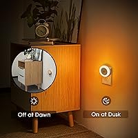 Vista 28 de Briignite Luz nocturna azul celeste, luces nocturnas enchufables a la pared, luz nocturna con sensores de luz, luz nocturna LED para habitación