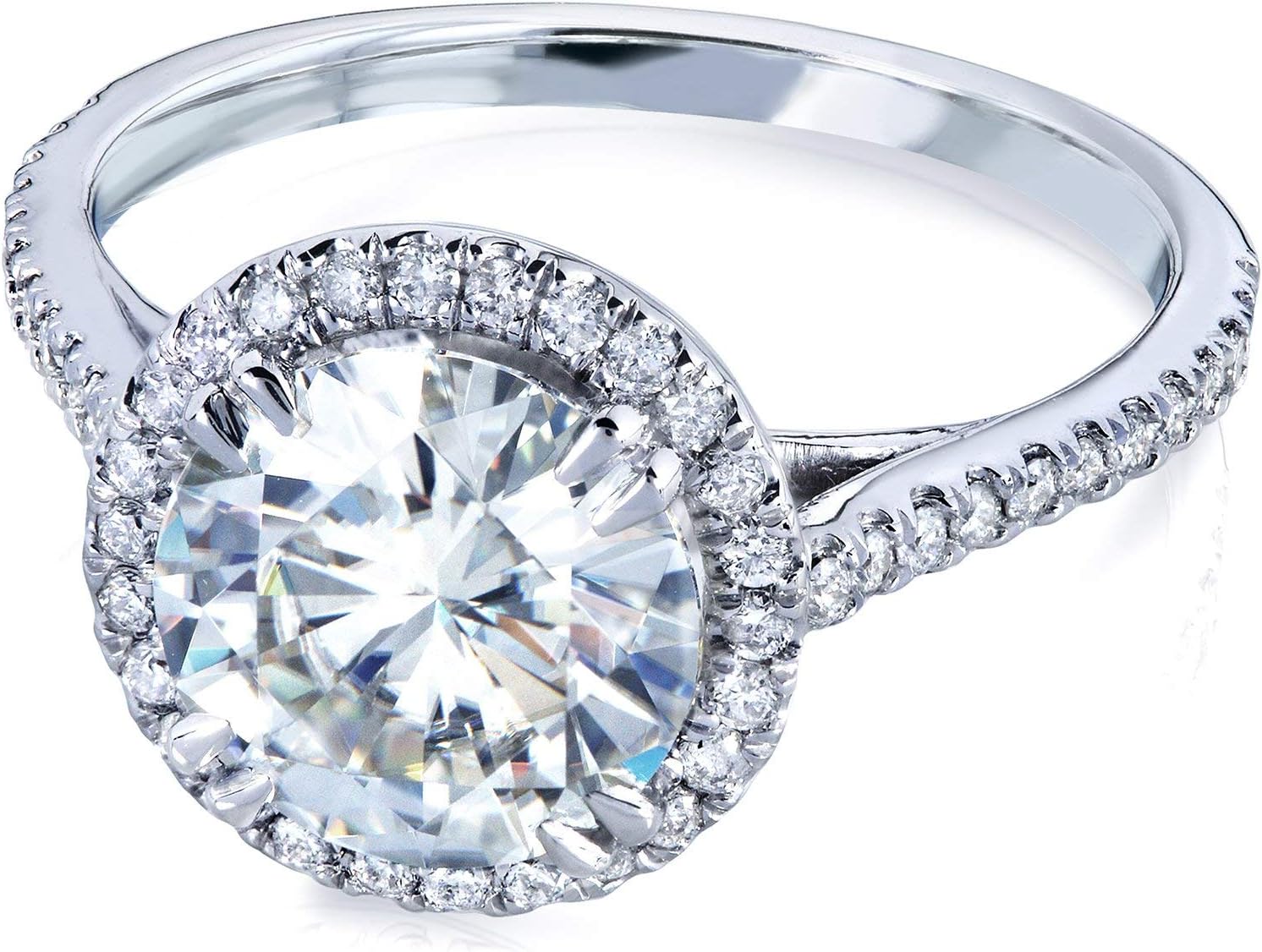 Kobelli Round-cut Moissanite Engagement Ring 2 CTW 14k White Gold (8.0mm)