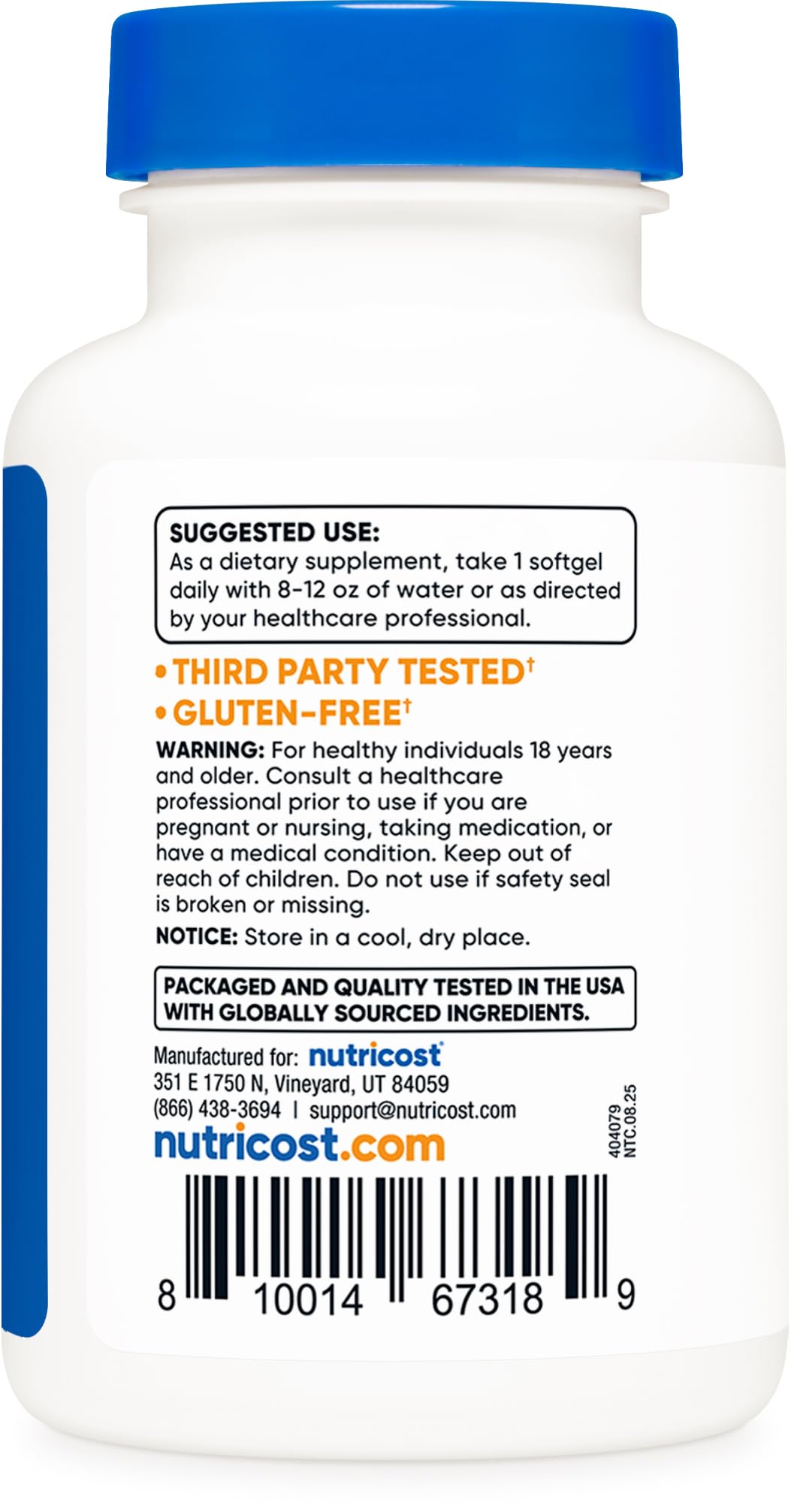 Nutricost Astaxanthin (4mg) 120 Softgels (4 Month Supply) Gluten-Free — Amazon image 4