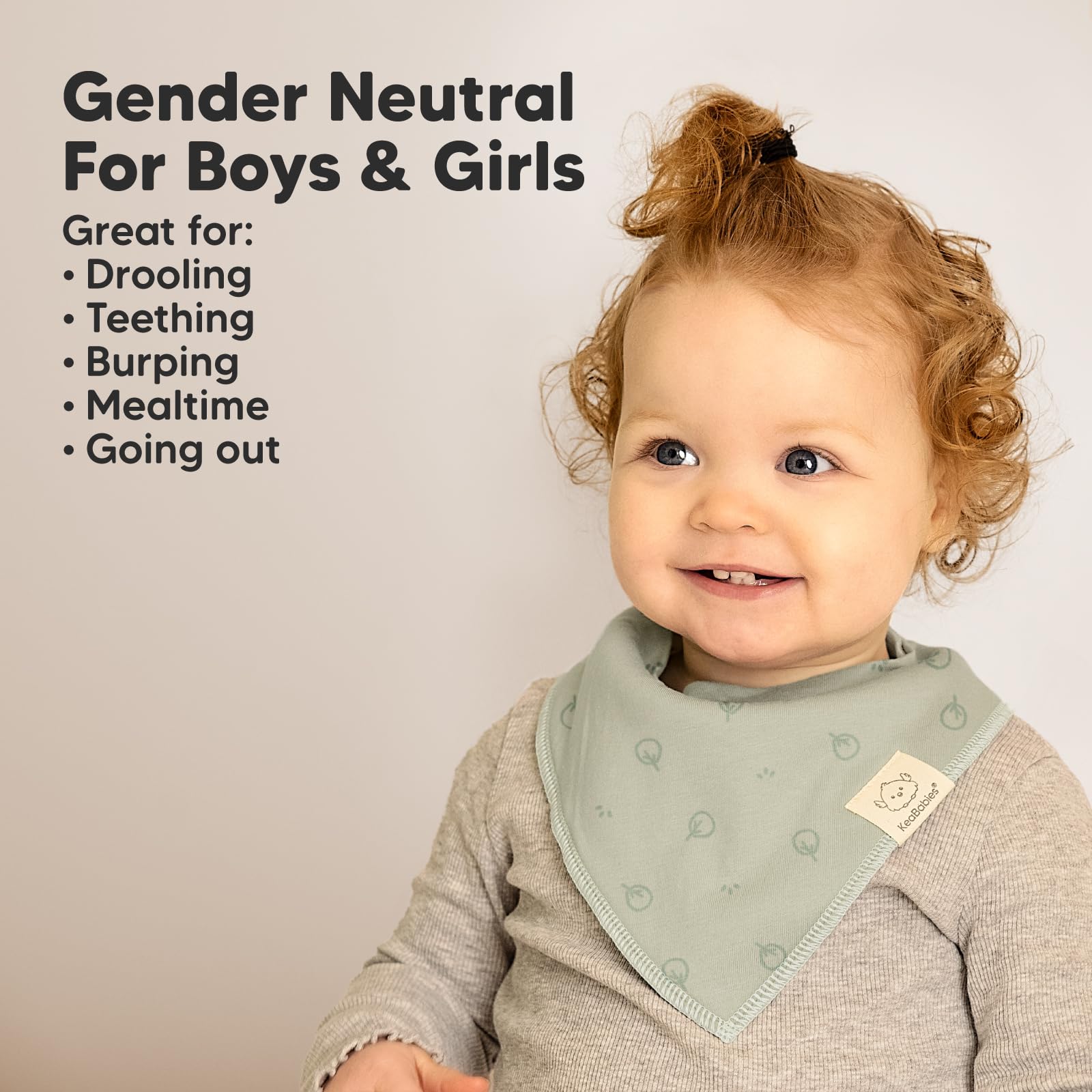 KeaBabies Zestaw 8 trójkątnych chusteczek dla niemowląt Chłopiec, Dziewczynka - Unisex śliniaki, Super chłonne chusty dziecięce, śliniaczki dziecięce z bawełny organicznej, bandany dla niemowląt