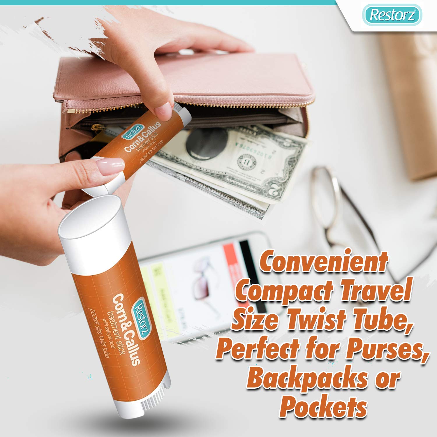 Restorz Corn and Callus Remover with Salicylic Acid, Fast Acting