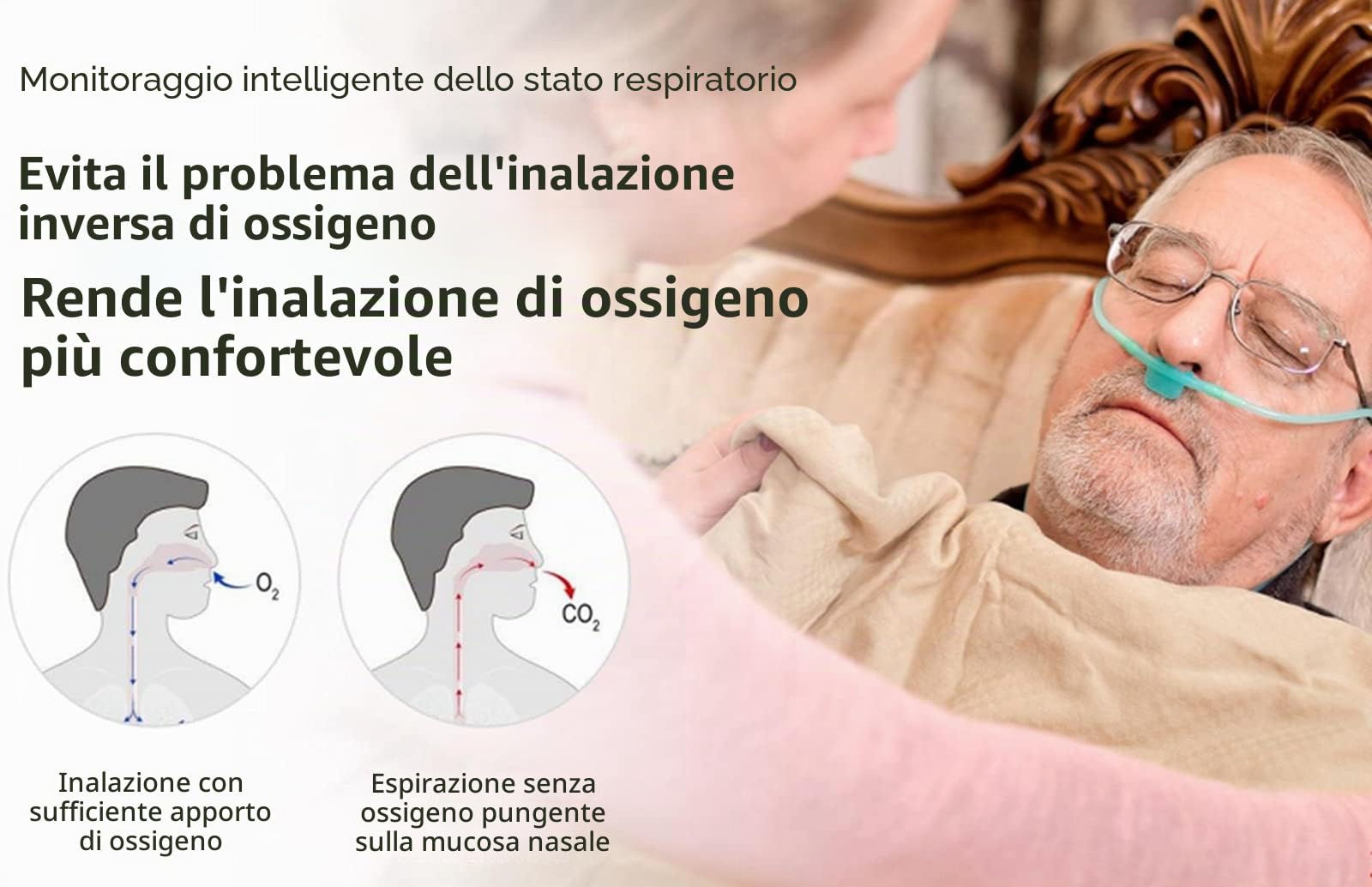 Generatore di Concentratore di Ossigeno Portatile, Ossigeno a Impulsi e Frequenza Costante, Inalatore di Ossigeno ad Alta Purezza al 96%, 1-3 L/min, Aree ad Alta Quota Superiori a 5000m.,B
