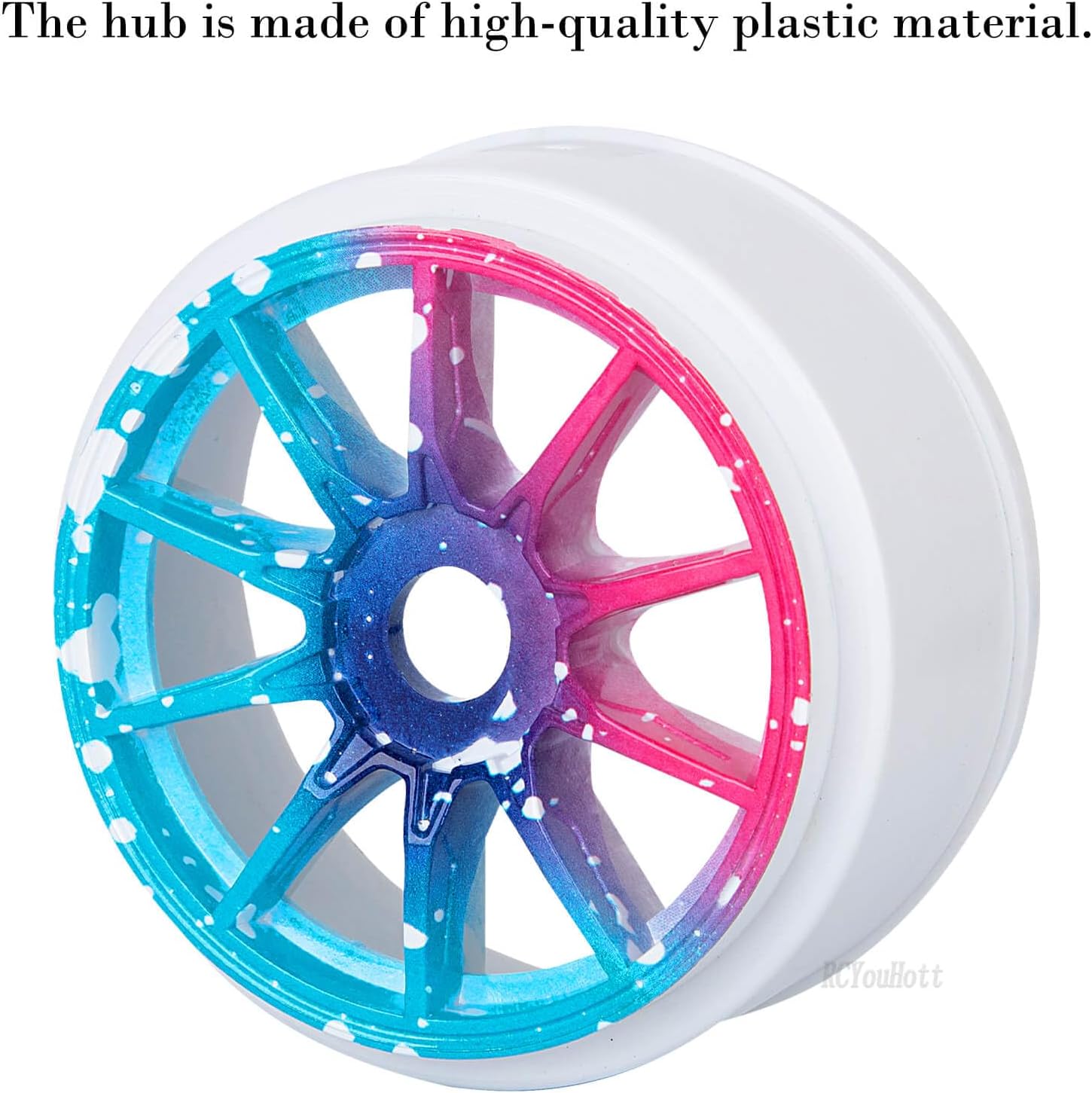 RC Wheels and Tires Set for 1/7 Infraction 6S BLX,1/8 Typhon 6s BLX,Limitless RC Car,(4PCS) Plastic Wheel,Highway Tires Wheels,Colorful