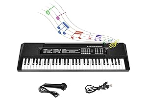M SANMERSEN Kids Music Piano Keyboard, 61 Keys Paino Keyboard Toys
