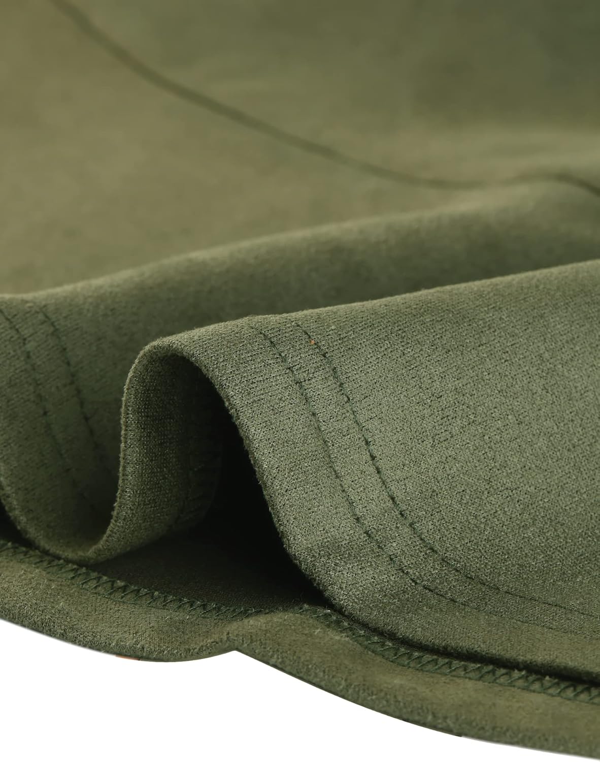 Allegra K Women's Faux Suede Round Neck Elegant Long Sleeve Ruffle Dress - Image 5