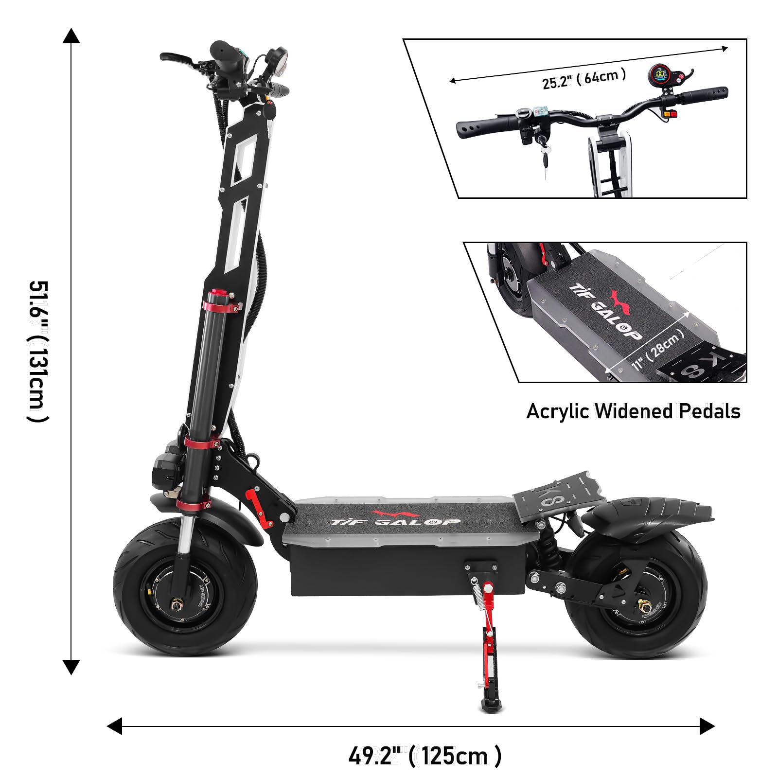 Scooter elettrico per adulti, motori super doppi, batteria 60 V 38 Ah, durata della batteria fino a 100 chilometri, pneumatici da 12 pollici, doppia sospensione, capacità di carico 250 kg