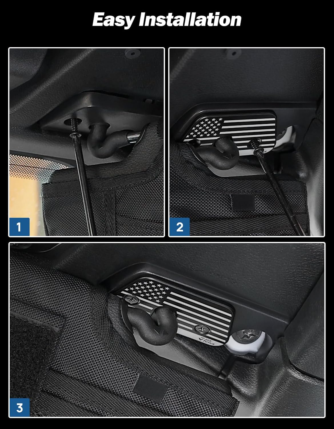 JOYTUTUS Sun Visor Repair Kit, Heavy Duty Visor Clips Compatible with Wrangler JK 2018, JL 2018-2023, 2020-2023 Gladiator, Used for Repairs Vehicle Sagging Sun Visor - 2 PCS