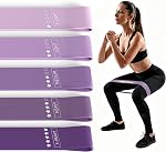 Resistance Loop Exercise Bands Exercise Bands for Home Fitness, Stretching, Strength Training, Physical Therapy,Elastic Workout Bands for Women Men Kids, Set of 5
