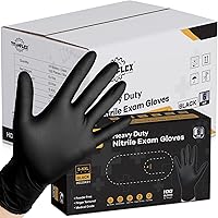 Vista 10 de TitanFlex Disposable Nitrile Exam Gloves, 6-mil, Black, Heavy Duty, Latex Free, Food Safe for Cooking & Food Prep