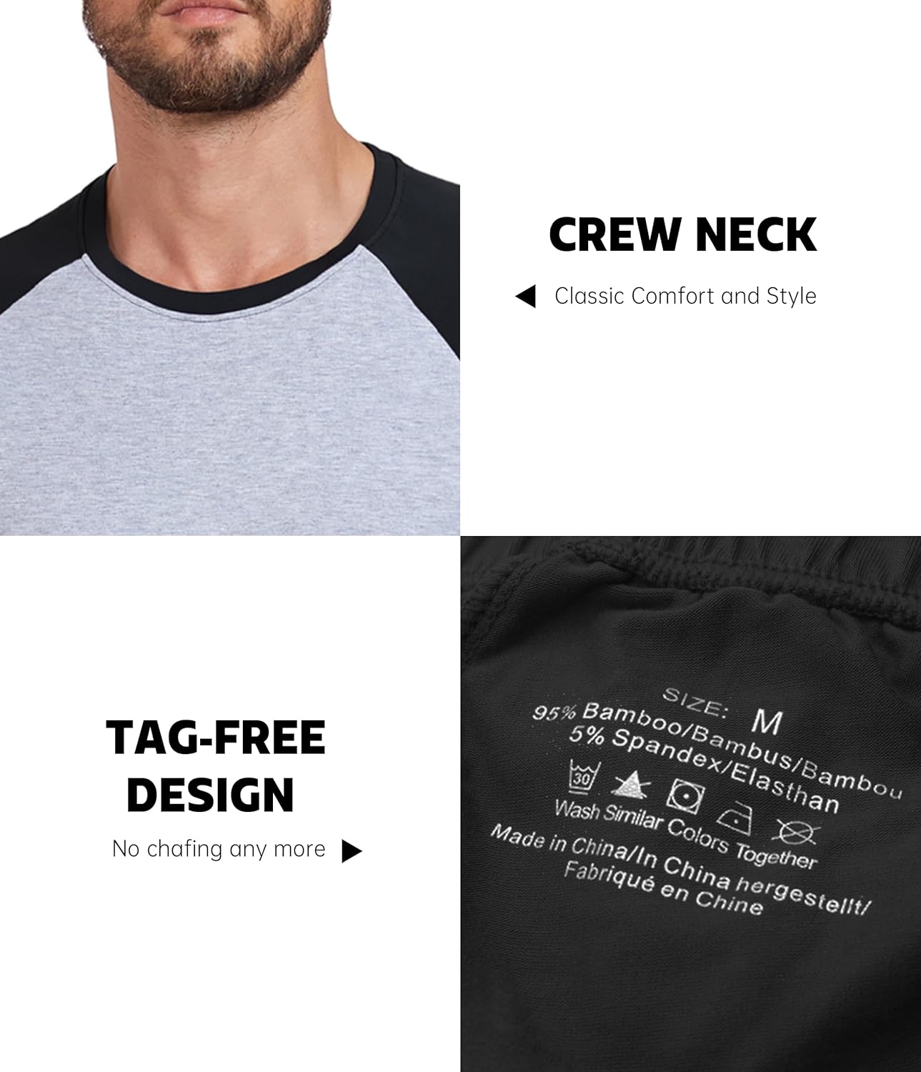 EA'S SECRET Men's Pajama Sets Lightweight Bamboo Rayon Pajamas Soft Short Sleeve Lounge Sleepwear With Pocket - Image 2