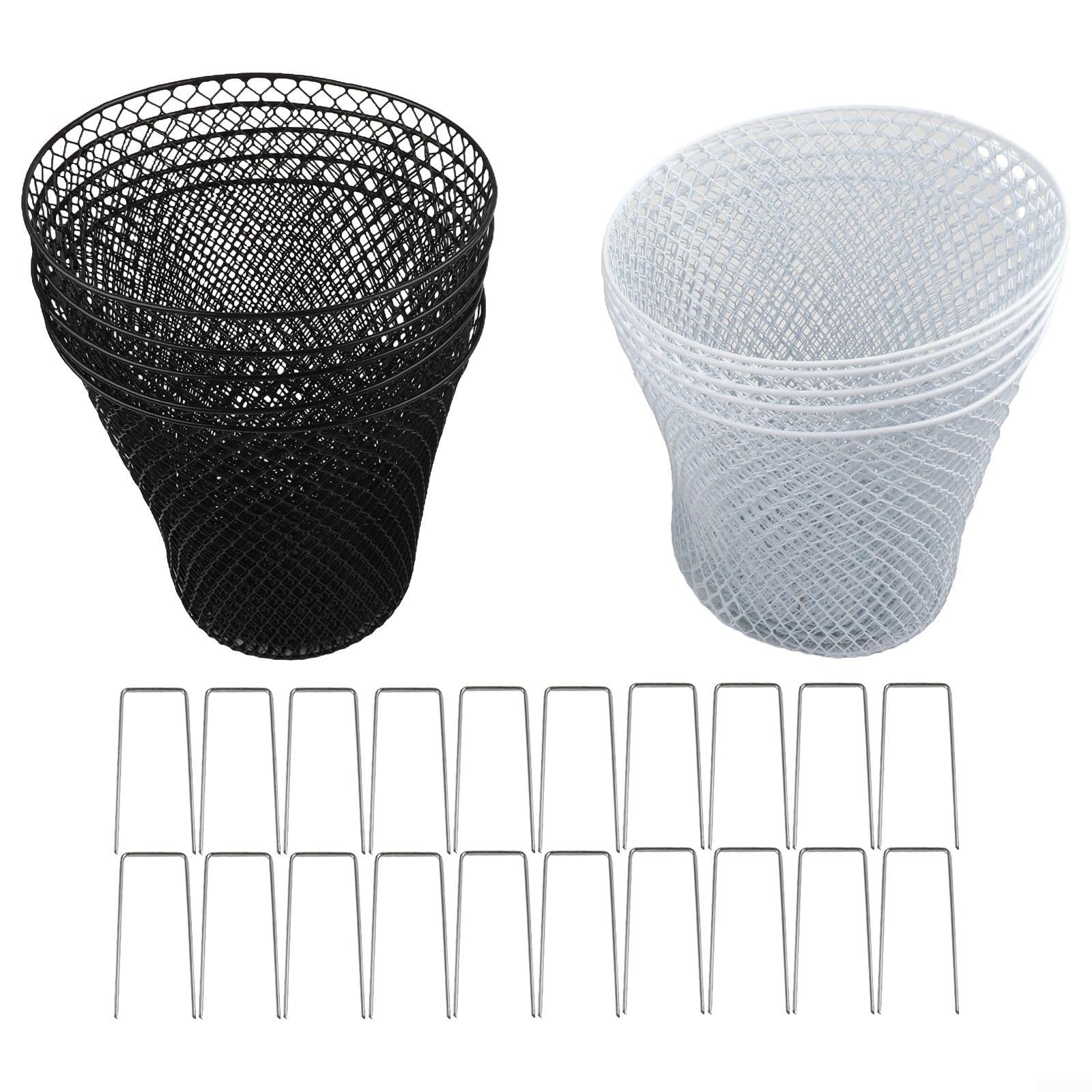 Lot de 10 cloches de protection en métal pour plantes, lapins, écureuils, cerfs - En maille métallique - Protection contre les animaux - Pour légumes - Paniers revêtus de PVC - Intérieur et