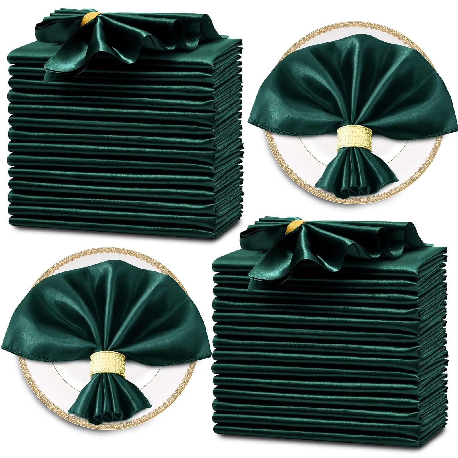 Cloth Napkins 24Pcs 30x30cm Satin Napkin Square Dinner Napkins Weddings Party Soft Table For Romantic Decoration