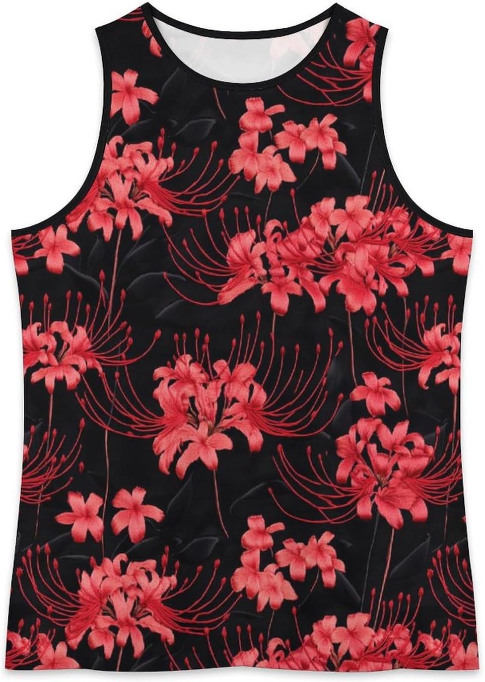 Floral Tank Tops for Women Crew Neck Casual Plus Size Summer Womens Sleeveless Tops image 3