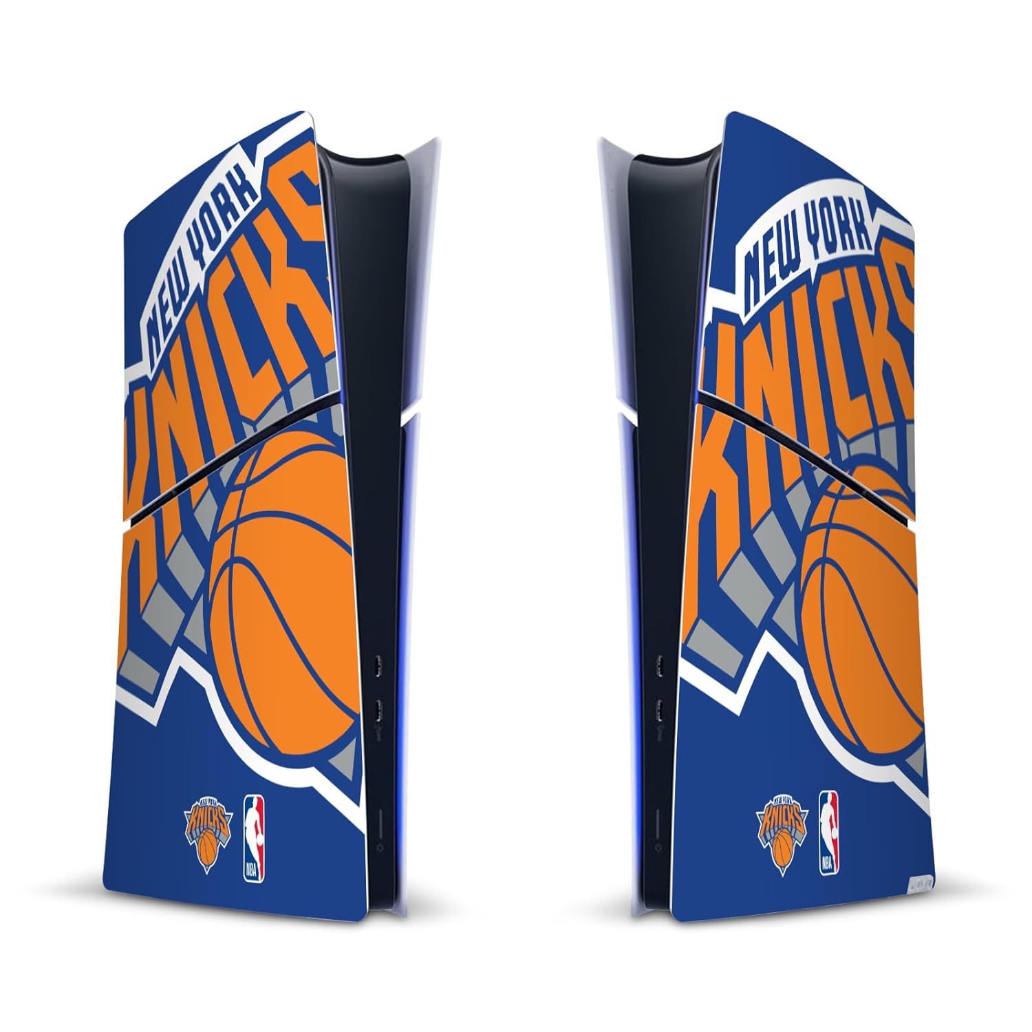 Head Case Designs Officially Licensed NBA Oversized New York Knicks Logo Vinyl Sticker Gaming Skin Decal Cover Compatible With Sony PlayStation 5 PS5 Slim Digital Edition Console