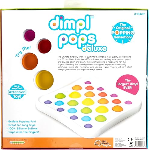 Miniatura 7 de Fat Brain Toys Dimpl Pops Deluxe - La mejor experiencia de reventar, niños y adultos