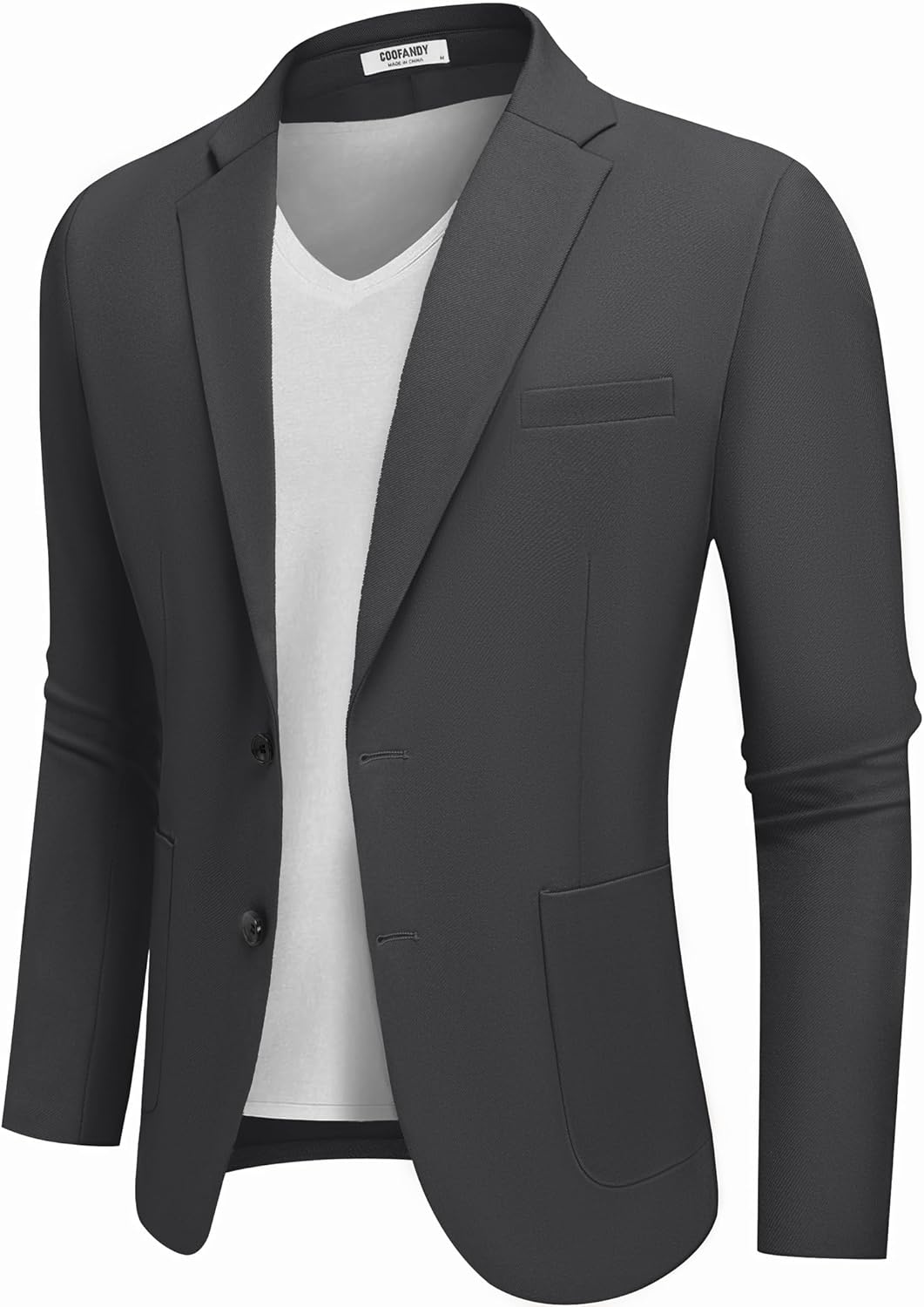 COOFANDY Men's Casual Blazer Jacket Slim Fit Two Button Suit Jackets Lightweight Knit Sport Coat - Image 6