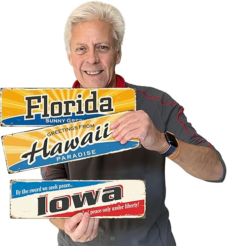 Miniatura 19 de SmartSign Letrero de metal vintage con texto en inglés "The Lone Star State" de 4 x 14 pulgadas, aluminio inoxidable de 40 mil con abrigo Texas