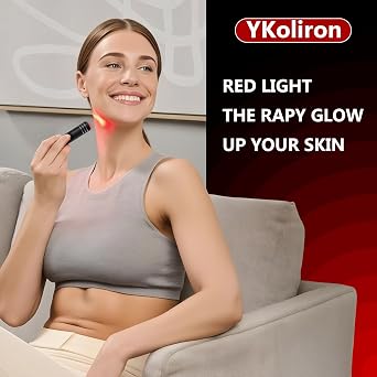 Infrared Red Light Therapy Device, LED Red Light Wand, Near Infrared Light Therapy for Home Use (Black A) [Energy Class E]