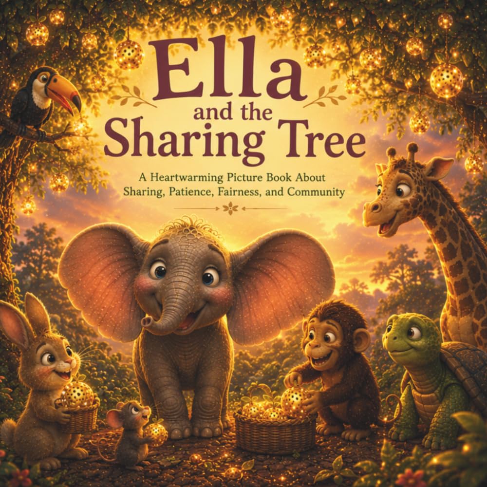 Ella and the Sharing Tree: A Heartwarming Picture Book About Sharing, Patience, Fairness, and Community (ELLA, THE BIG EAR ELEPHANT)