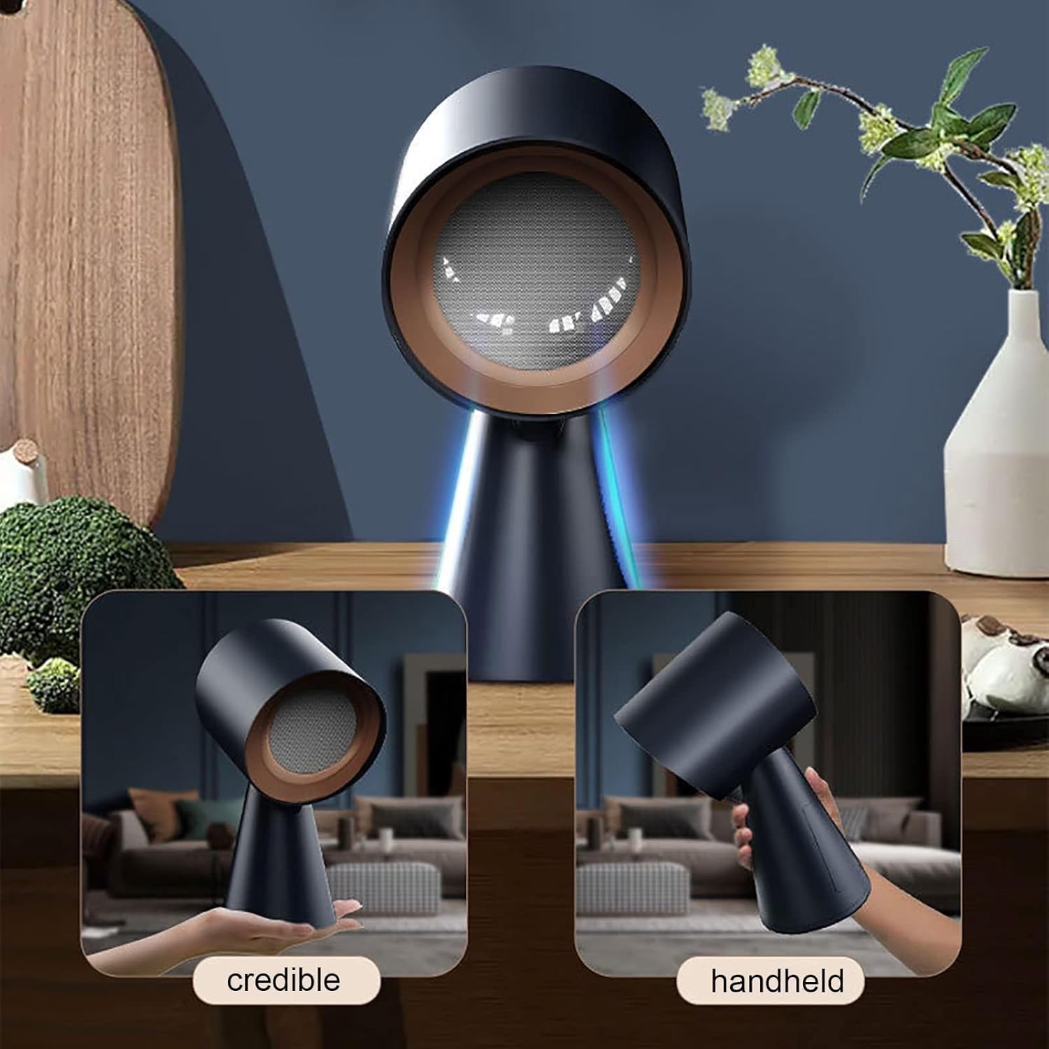 Mini Desktop Range Hood,Portable Home Exhaust Fan,Portable Hot Pot Grill Companion,2m³/min Strong Suction,30W Strong Suction