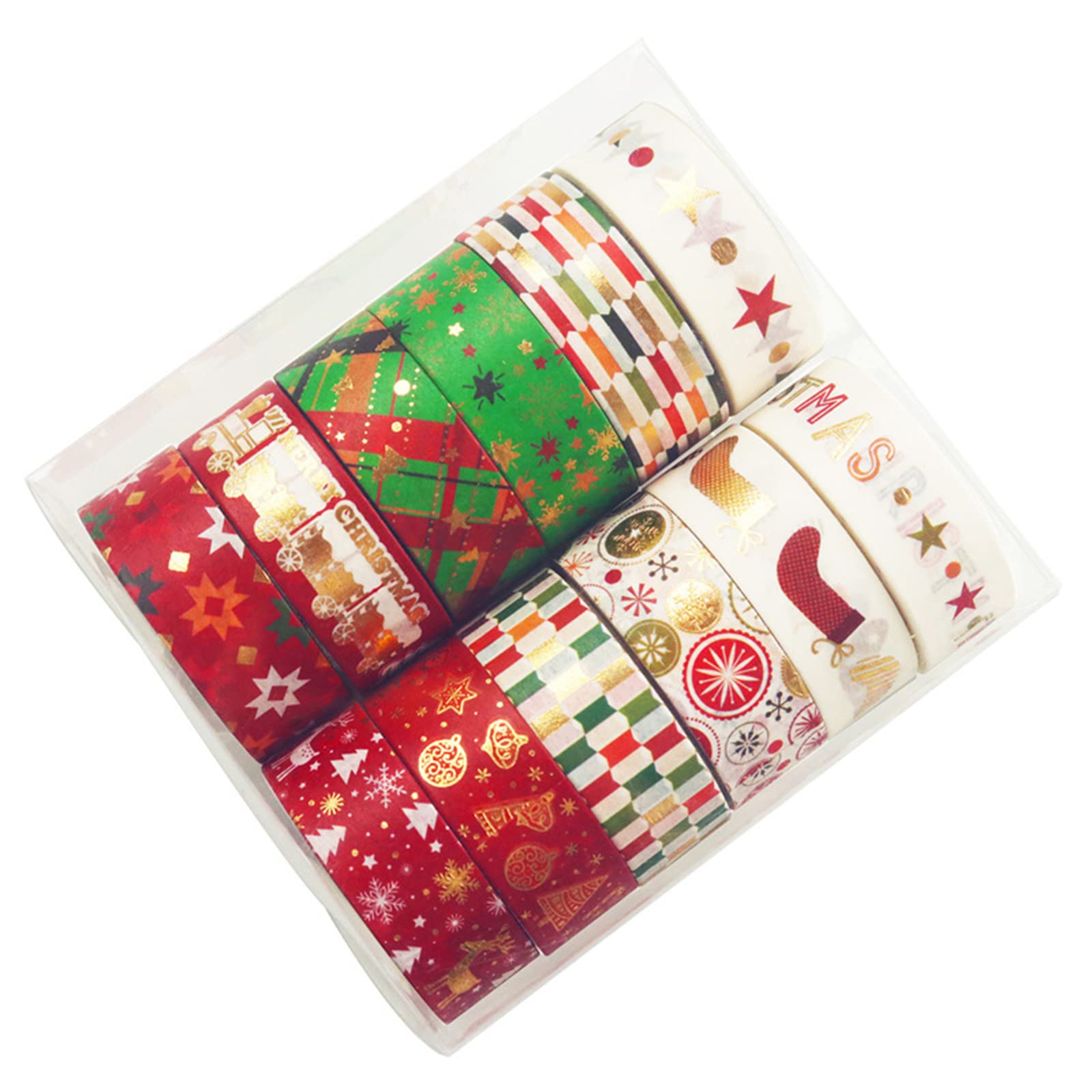 Washi Tapes Set,36 Rollos De Cinta Washi Cinta Adhesiva Decorativa, Incluye Caja De Almacenamiento, para Manualidades, Papelería, Diario, Decoración del Hogar, Talla Única