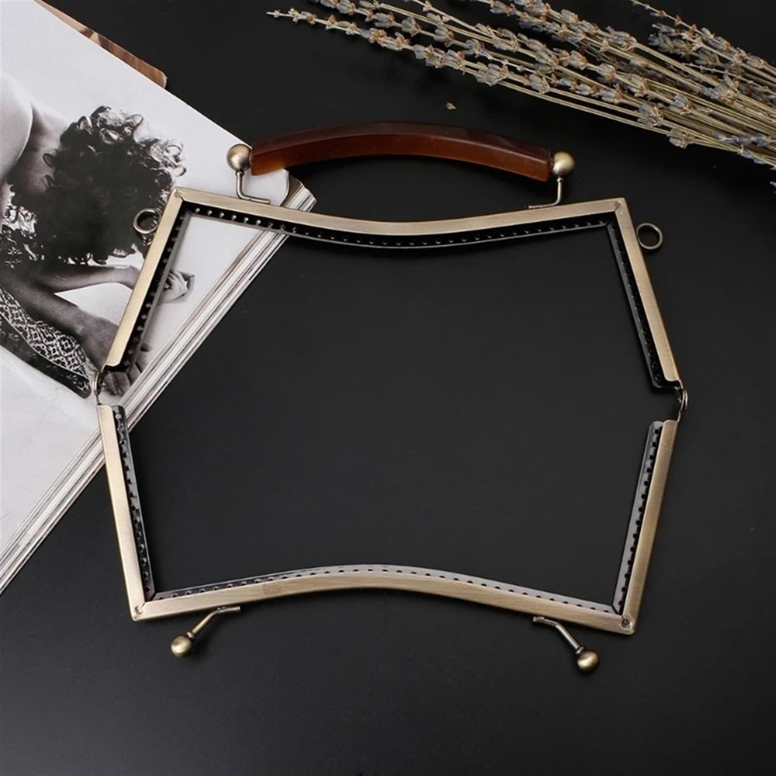 Fermoir De Sac Cadre Métal Chrome 60 X 85 Mm - Neuf, Pour Loisirs Créatifs Ou Réparation