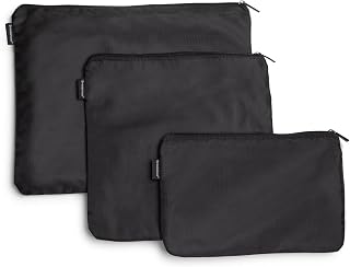 Brookstone Polyester Travel Pouch Set - Black, 12.2"H x 13.58"W